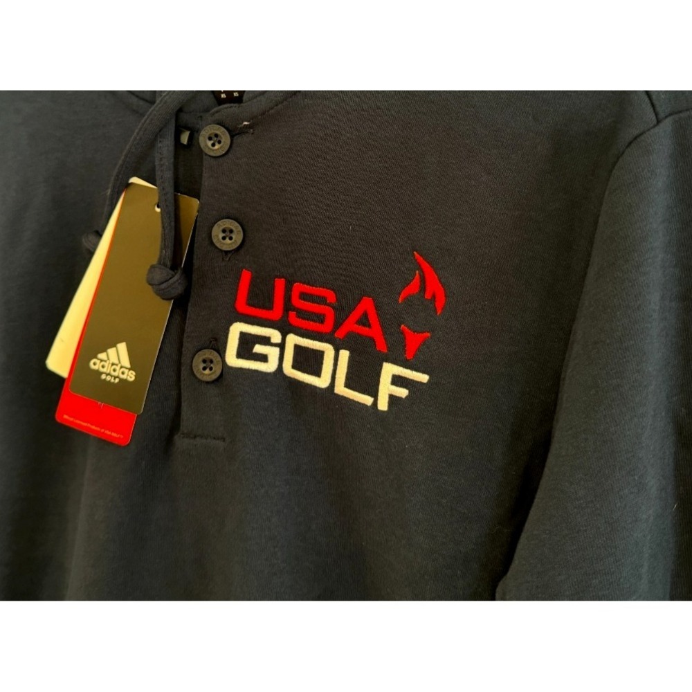 NEW Adidas 2020 USA Golf Team Navy Hoodie Sweatshirt Pullover Men's Size XS - Picture 2 of 9